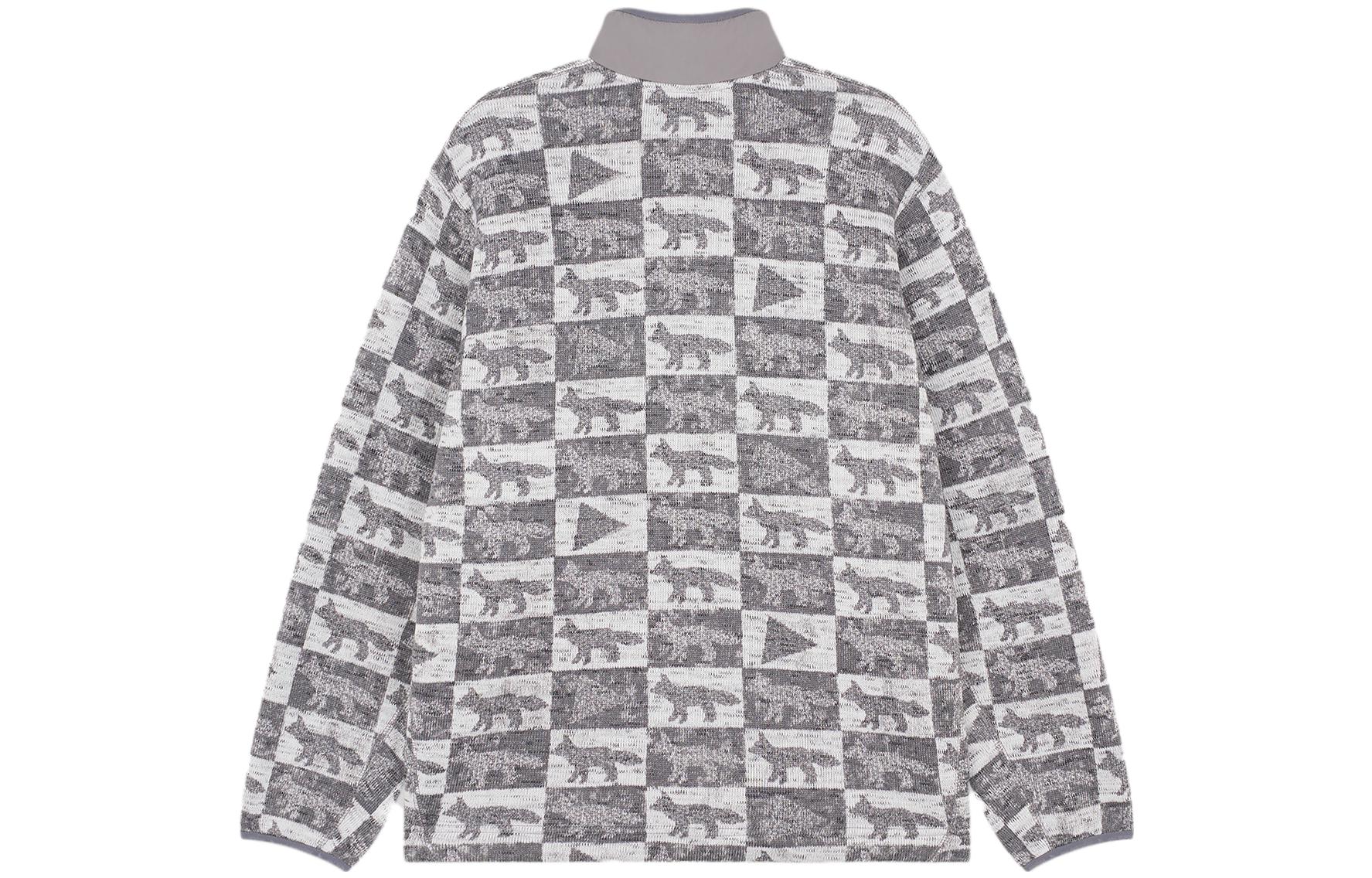 Lookbook 메종 키츠네 x 앤드 원더 FW23 폭스 플란넬 루즈핏 풀오버 스웨트셔츠 그레이 5743281907-P150