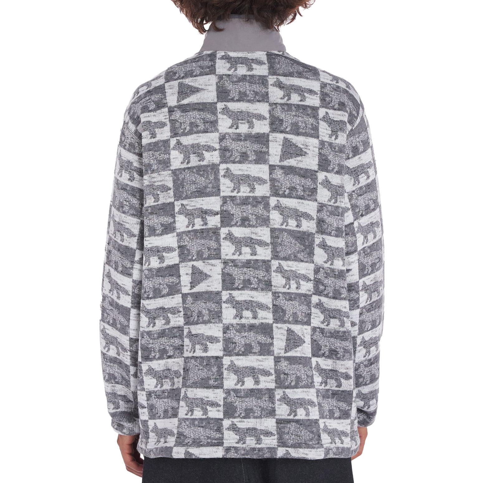 Details for 메종 키츠네 x 앤드 원더 FW23 폭스 플란넬 루즈핏 풀오버 스웨트셔츠 그레이 5743281907-P150