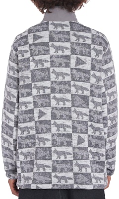 메종 키츠네 x 앤드 원더 FW23 폭스 플란넬 루즈핏 풀오버 스웨트셔츠 그레이 5743281907-P150 Details for 메종 키츠네 x 앤드 원더 FW23 폭스 플란넬 루즈핏 풀오버 스웨트셔츠 그레이 5743281907-P150