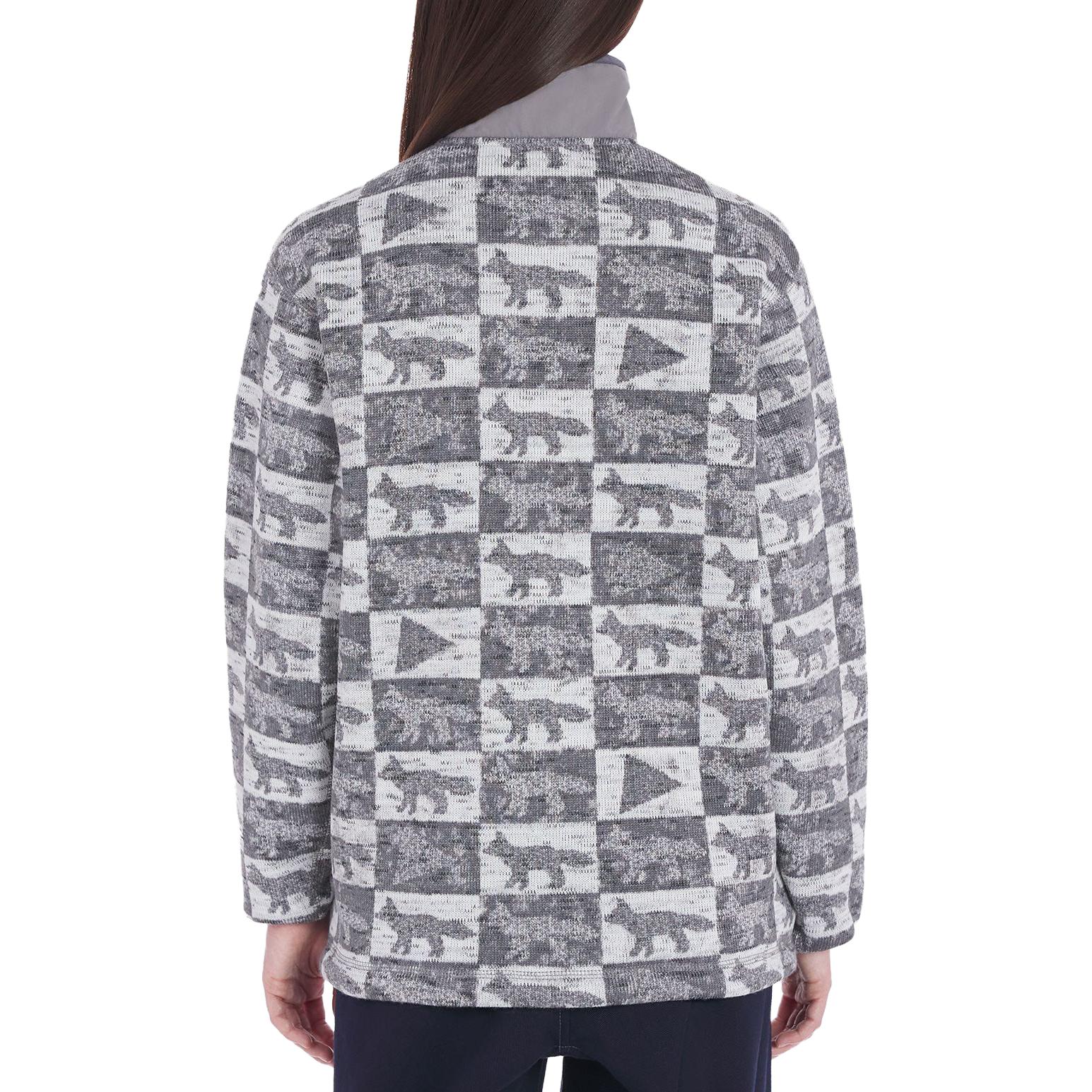 Sizing 메종 키츠네 x 앤드 원더 FW23 폭스 플란넬 루즈핏 풀오버 스웨트셔츠 그레이 5743281907-P150