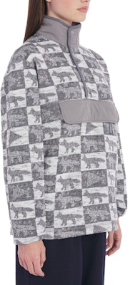 메종 키츠네 x 앤드 원더 FW23 폭스 플란넬 루즈핏 풀오버 스웨트셔츠 그레이 5743281907-P150 1