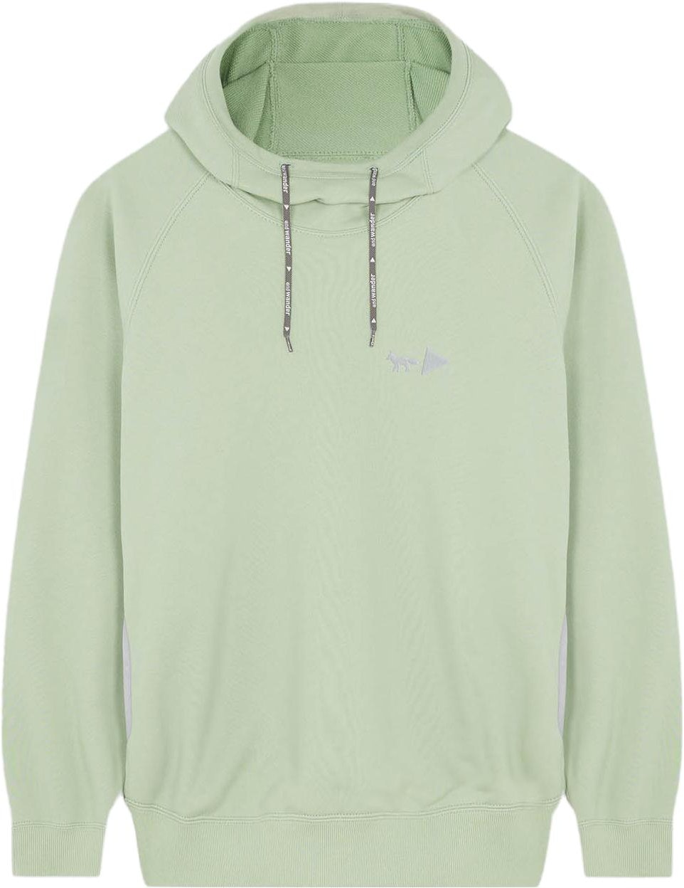 maison-kitsune-x-and-wander-retro-print-hoodie-unisex-green-long-sleeve-5743184905-p321