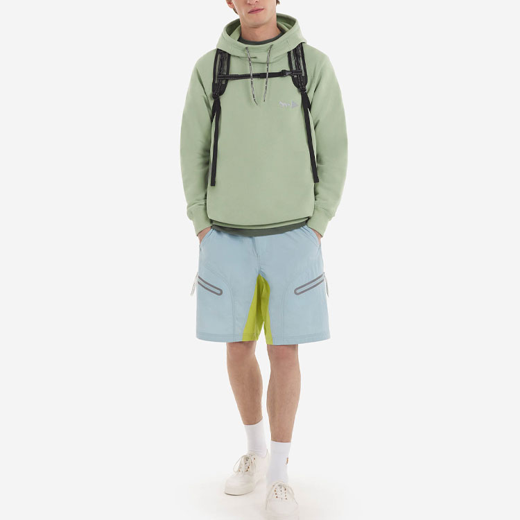 Shop 메종 키츠네 x 앤드 원더 레트로 프린트 후디 유니섹스 그린 긴팔. 5743184905-P321