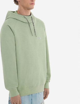 메종 키츠네 x 앤드 원더 레트로 프린트 후디 유니섹스 그린 긴팔. 5743184905-P321 Cheap 메종 키츠네 x 앤드 원더 레트로 프린트 후디 유니섹스 그린 긴팔. 5743184905-P321