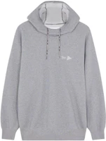 Maison Kitsune x AND WANDER Unisex Gray Hoodie - Casual Comfortable Loose Fit 5743184905-P130 Maison Kitsune x AND WANDER Unisex Gray Hoodie - Casual Comfortable Loose Fit 5743184905-P130
