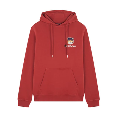 Maison Kitsune Barbour FW23 Fox Print Hoodie Unisex Gray MOL0569GY52-P150
