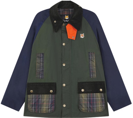 Maison Kitsune x Barbour FW23 Jaket Berkolar Kotak Hijau Patch Fox Unisex MWX2238GN72-P324 Buy Maison Kitsune x Barbour FW23 Jaket Berkolar Kotak Hijau Patch Fox Unisex MWX2238GN72-P324