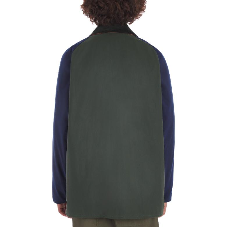 Details for Maison Kitsune x Barbour FW23 Jaket Berkolar Kotak Hijau Patch Fox Unisex MWX2238GN72-P324