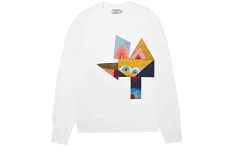 Maison Kitsune LINE FRIENDS SS21 Cartoon Logo Long Sleeve Sweatshirt Navy Unisex SPLNU00302-NA