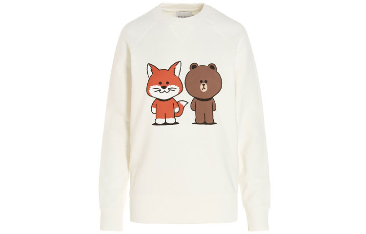 Maison Kitsune LINE FRIENDS SS21 Graphic Sweatshirt Unisex Green SPLNU00300-BLGN