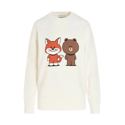 Maison Kitsune LINE FRIENDS SS21 Graphic Sweatshirt Unisex Green SPLNU00300-BLGN