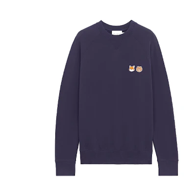 Maison Kitsune LINE FRIENDS SS21 White Cartoon Logo Unisex Long Sleeve Sweatshirt SPLNU00302-EC