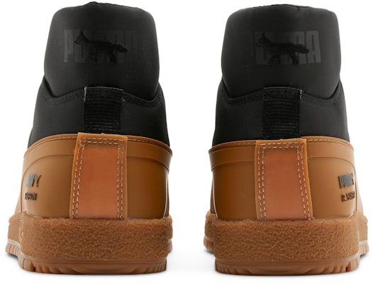 Maison Kitsune x Puma Ralph Sampson 70 Mid 'Black Gum' 380291-01 Details for Maison Kitsune x Puma Ralph Sampson 70 Mid 'Black Gum' 380291-01