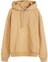 Maison Kitsune Yellow Drawstring Hoodie Pullover Long Sleeve Casual Fit NM00702KM0326-P242 Maison Kitsune Yellow Drawstring Hoodie Pullover Long Sleeve Casual Fit NM00702KM0326-P242