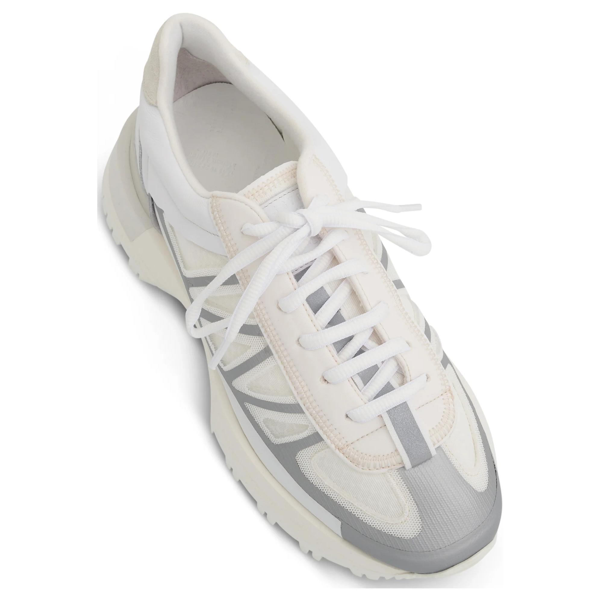 Lookbook Maison Margiela 50-50 Kulit Nilon Low-Top 'Putih Perak' S57WS0444P5064H9405