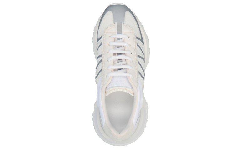 Shop Maison Margiela 50-50 Kulit Nilon Low-Top 'Putih Perak' S57WS0444P5064H9405