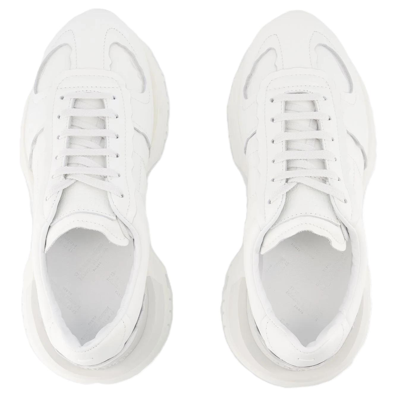 Shop Maison Margiela 50-50 Low Top 'Cuero Blanco Signature' S57WS0473P5340T1003