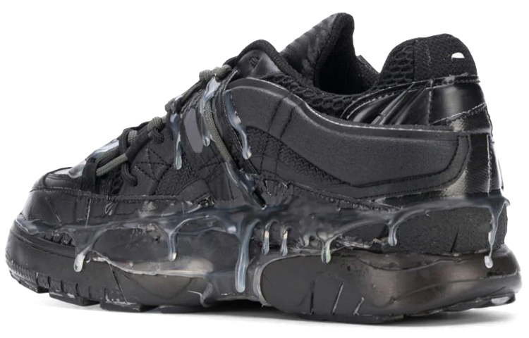Maison Margiela 低帮运动鞋 '解构溶解黑色' 圖 5