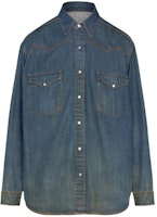 Maison Margiela Americana Wash Shirt Vintage Blue Long Sleeve Slim Fit S50DT0017S30876961 Maison Margiela Americana Wash Shirt Vintage Blue Long Sleeve Slim Fit S50DT0017S30876961