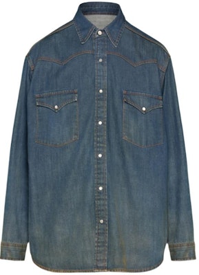 Maison Margiela 美式水洗襯衫 復古藍長袖修身款 S50DT0017S30876961 Order Maison Margiela 美式水洗襯衫 復古藍長袖修身款 S50DT0017S30876961