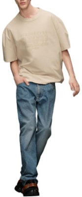 メゾン マルジェラ ベージュ レタープリント クルーネック 半袖Tシャツ S50GC0703S23883-118 Lookbook メゾン マルジェラ ベージュ レタープリント クルーネック 半袖Tシャツ S50GC0703S23883-118