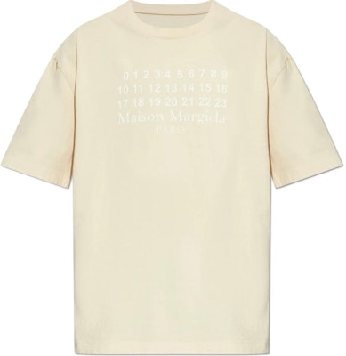 Maison Margiela 米白色數字印花圖案圓領T恤 S50GC0716S24567104 Buy Maison Margiela 米白色數字印花圖案圓領T恤 S50GC0716S24567104