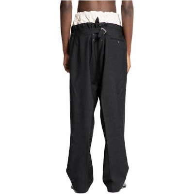 메종 마르지엘라 블랙&화이트 와이드레그 스트링 캐주얼 팬츠 S50KA0658M35415900 Lookbook 메종 마르지엘라 블랙&화이트 와이드레그 스트링 캐주얼 팬츠 S50KA0658M35415900