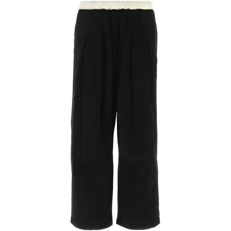 Maison Margiela  Black Colorblock Elastic Waist Wide-Leg Pants S50KA0594S47374-900