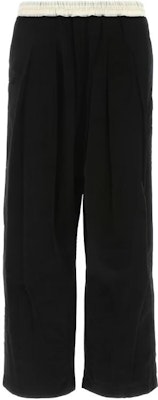 メゾンマルジェラ ブラック カラーブロック ウエストゴム ワイドレッグパンツ S50KA0594S47374-900 Buy メゾンマルジェラ ブラック カラーブロック ウエストゴム ワイドレッグパンツ S50KA0594S47374-900