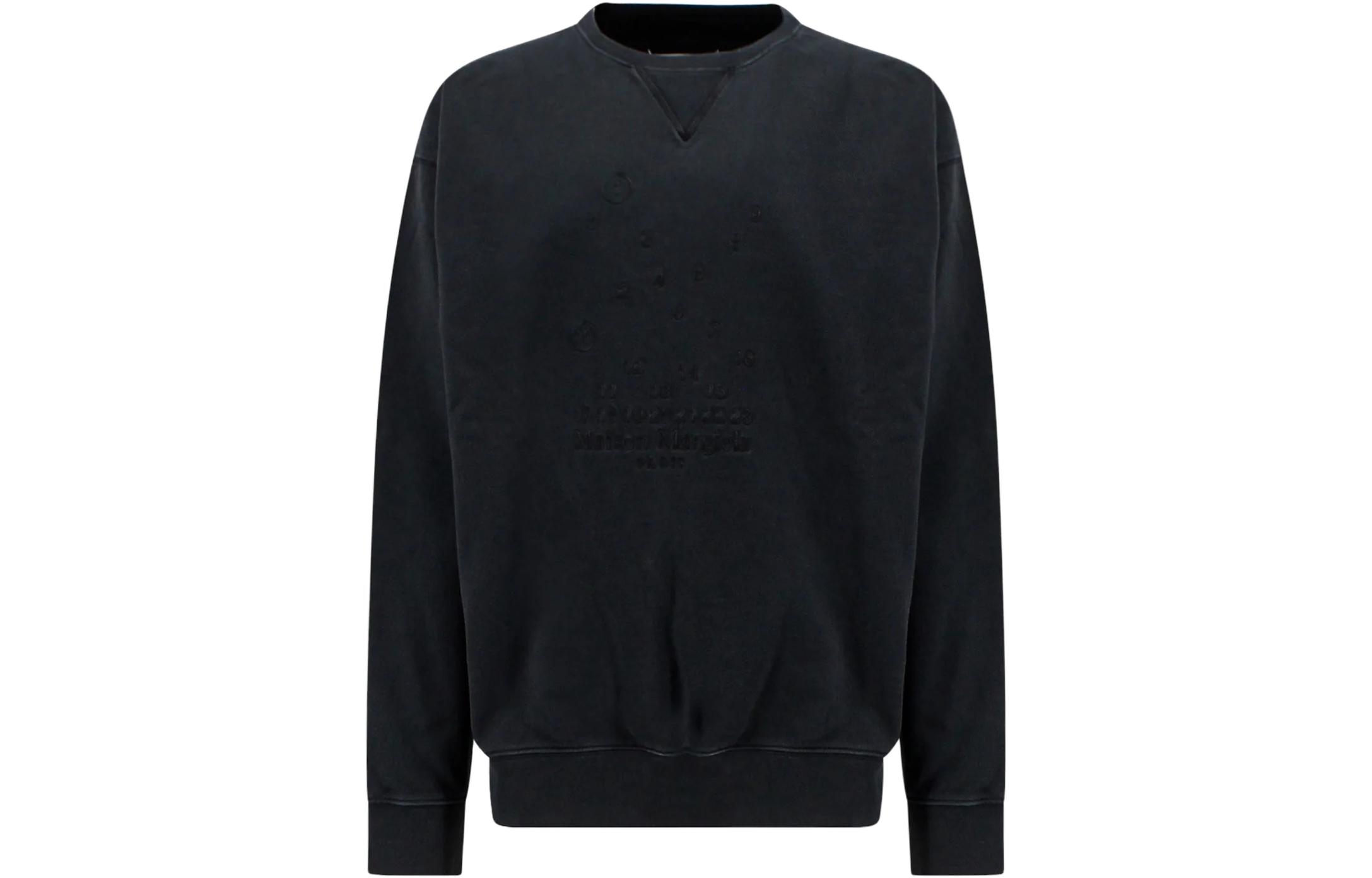 Maison Margiela  Black Crewneck Casual Loose Fit Long Sleeve Sweatshirt S50GU0208S25520-861