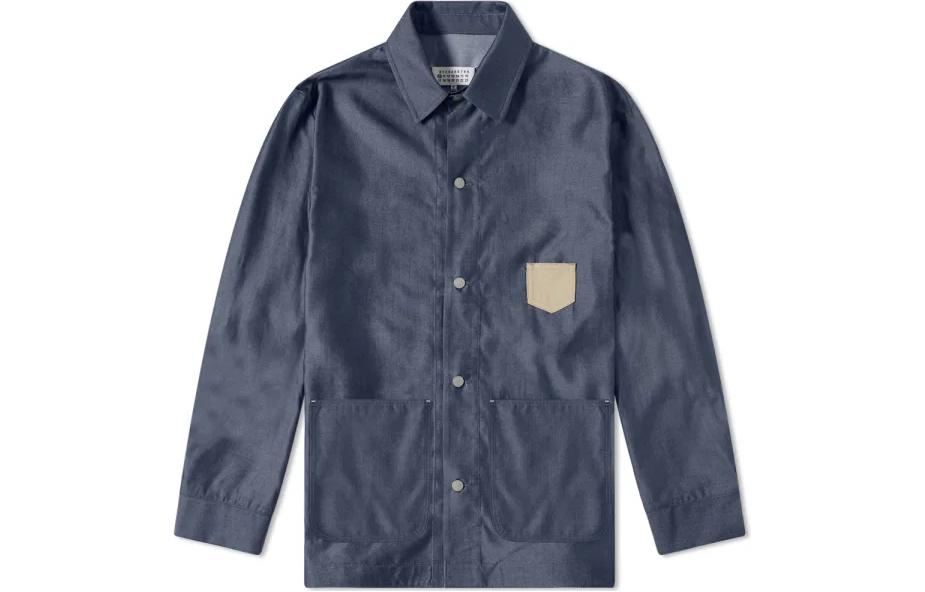 Order Maison Margiela 藍色拼接長袖襯衫 S50AM0539S30771470