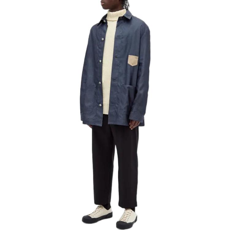 Lookbook Maison Margiela 藍色拼接長袖襯衫 S50AM0539S30771470