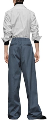 메종 마르지엘라 블루 와이드 레그 릴랙스 팬츠 지퍼 벨트 루프 포함. S50KA0652S54042505 Shop 메종 마르지엘라 블루 와이드 레그 릴랙스 팬츠 지퍼 벨트 루프 포함. S50KA0652S54042505