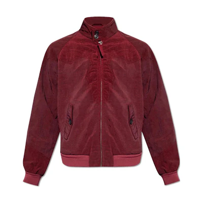 Maison Margiela Burgundy Zip-Up High Neck Long Sleeve Jacket S50AM0603S53735-258