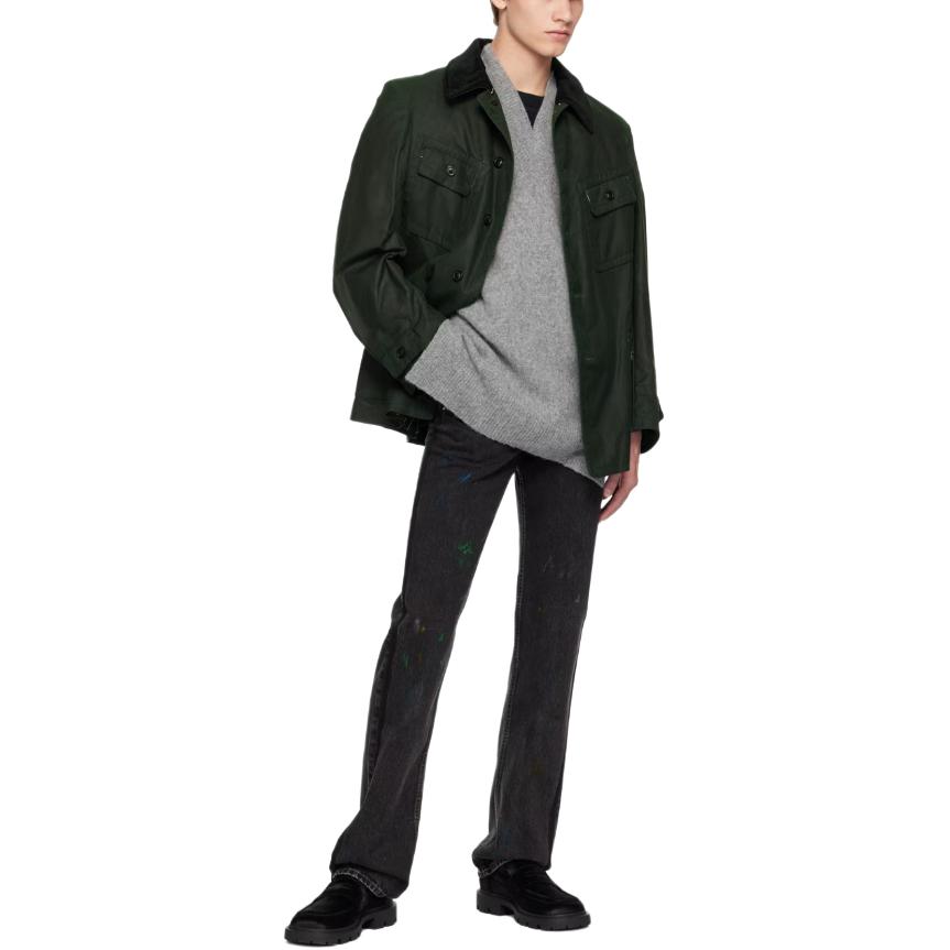 Purchase Maison Margiela  Gray Solid V-Neck Loose Pullover Sleeveless Vest S50TH0058S18146-853M