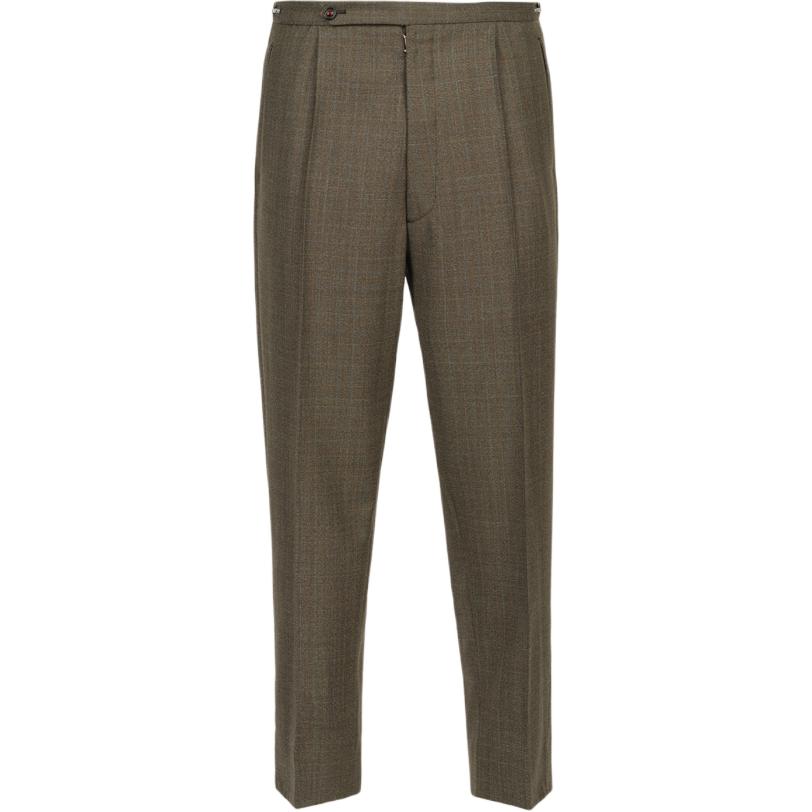 Maison Margiela  Grey Mid-Rise Straight-Leg Suit Pants with Stitch Detail SI1KA0013S54897-001F