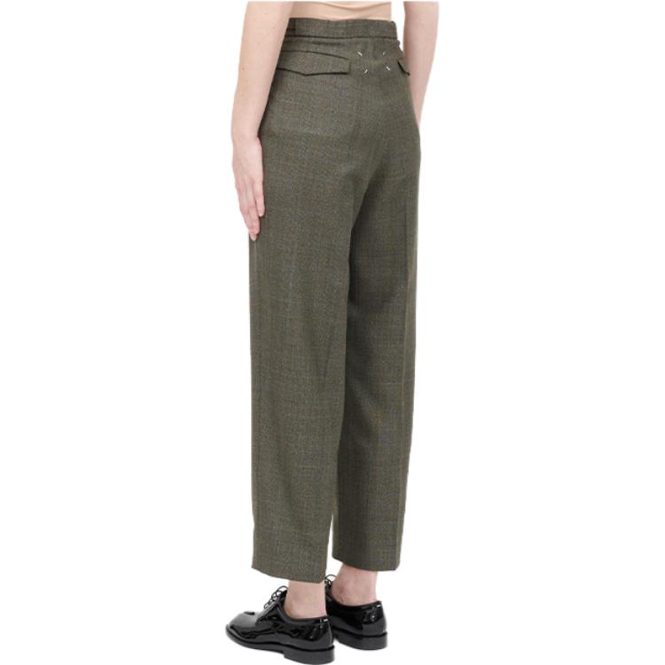 Purchase Maison Margiela Pantalones Grises Rectos de Traje con Detalle de Costura SI1KA0013S54897-001F