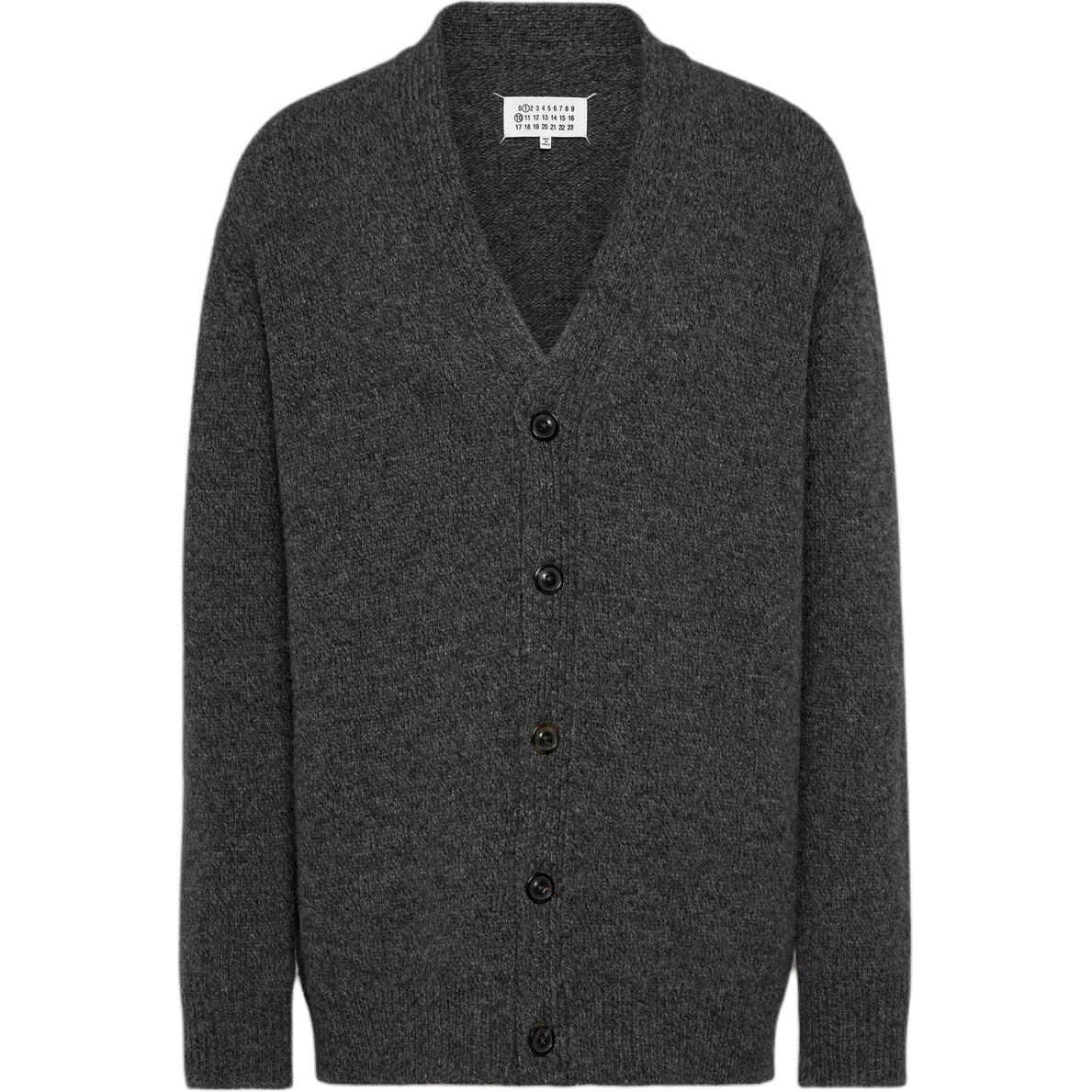 Order Cardigan Gris Maison Margiela con Botones y Cuello en V de Punto. S50HP0016M13059-001F