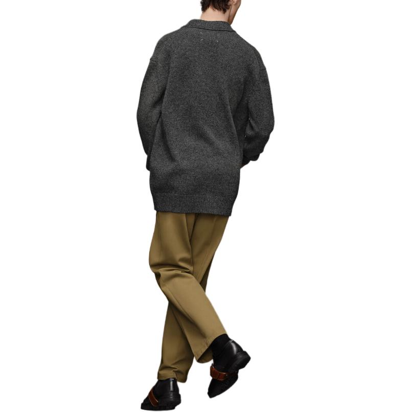 Shop Cardigan Gris Maison Margiela con Botones y Cuello en V de Punto. S50HP0016M13059-001F