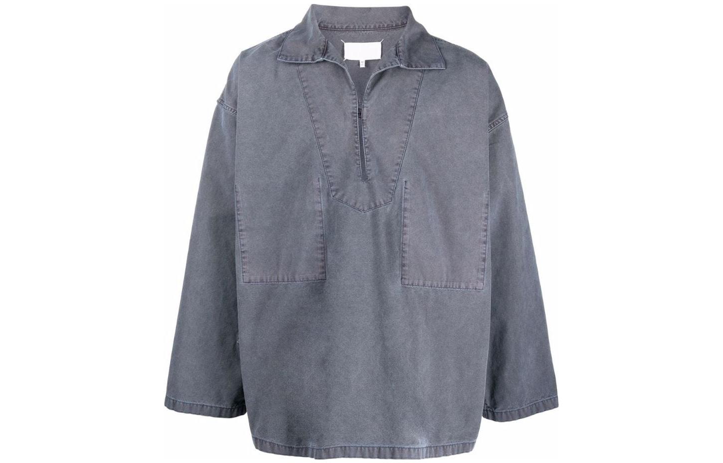 Maison Margiela  Loose Fit Pullover Long Sleeve Shirt Blue S30DL0494S54425508