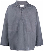 Maison Margiela Loose Fit Pullover Long Sleeve Shirt Blue S30DL0494S54425508 Maison Margiela Loose Fit Pullover Long Sleeve Shirt Blue S30DL0494S54425508