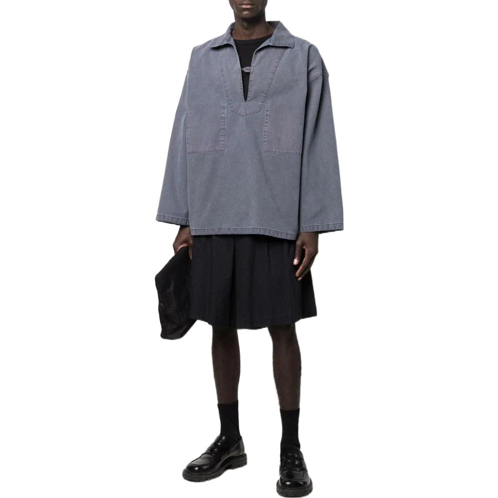 Lookbook Baju Panjang Lengan Biru Loose Fit Maison Margiela S30DL0494S54425508