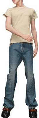 Maison Margiela Seluar Jeans Biru Potongan Longgar Mid-Rise Wide-Leg S50LA0234S30561985 Shop Maison Margiela Seluar Jeans Biru Potongan Longgar Mid-Rise Wide-Leg S50LA0234S30561985