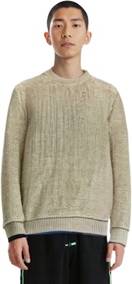 Maison Margiela Off-White Sweater Lengan Panjang Distressed Crewneck. S51HL0001S181981-09F Lookbook Maison Margiela Off-White Sweater Lengan Panjang Distressed Crewneck. S51HL0001S181981-09F