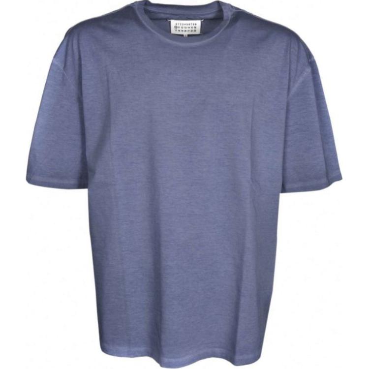Maison Margiela  Oversized Crewneck T-Shirt Solid Blue. S50GC0646S23883-493