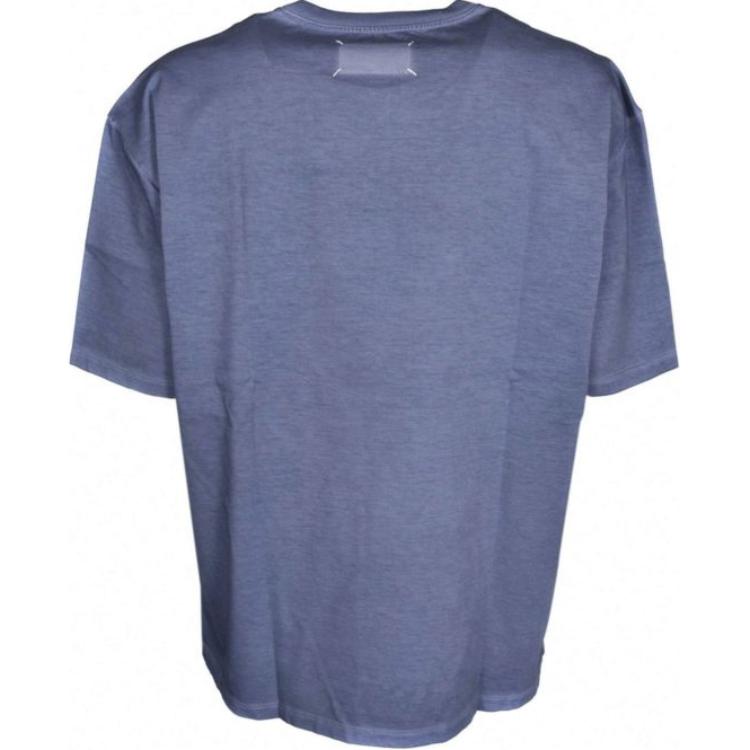 Lookbook Camiseta Maison Margiela Oversized Cuello Redondo Azul Sólido. S50GC0646S23883-493
