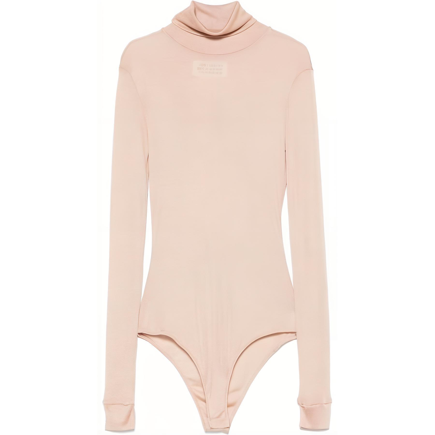 Maison Margiela  Pink High-Neck Long-Sleeve Bodysuit S51NA0104S24468-220
