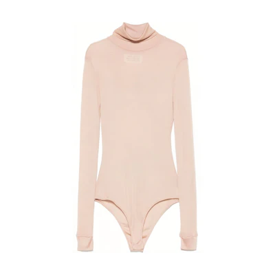 Maison Margiela Pink High-Neck Long-Sleeve Bodysuit S51NA0104S24468-220