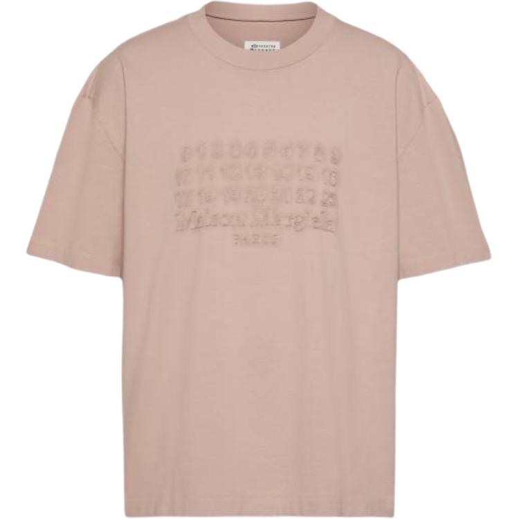 Maison Margiela  Pink Short-Sleeve T-Shirt with Logo Print. S50GC0703S23883218