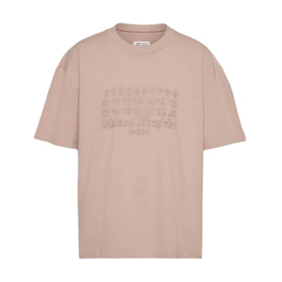 Maison Margiela Pink Short-Sleeve T-Shirt with Logo Print. S50GC0703S23883218